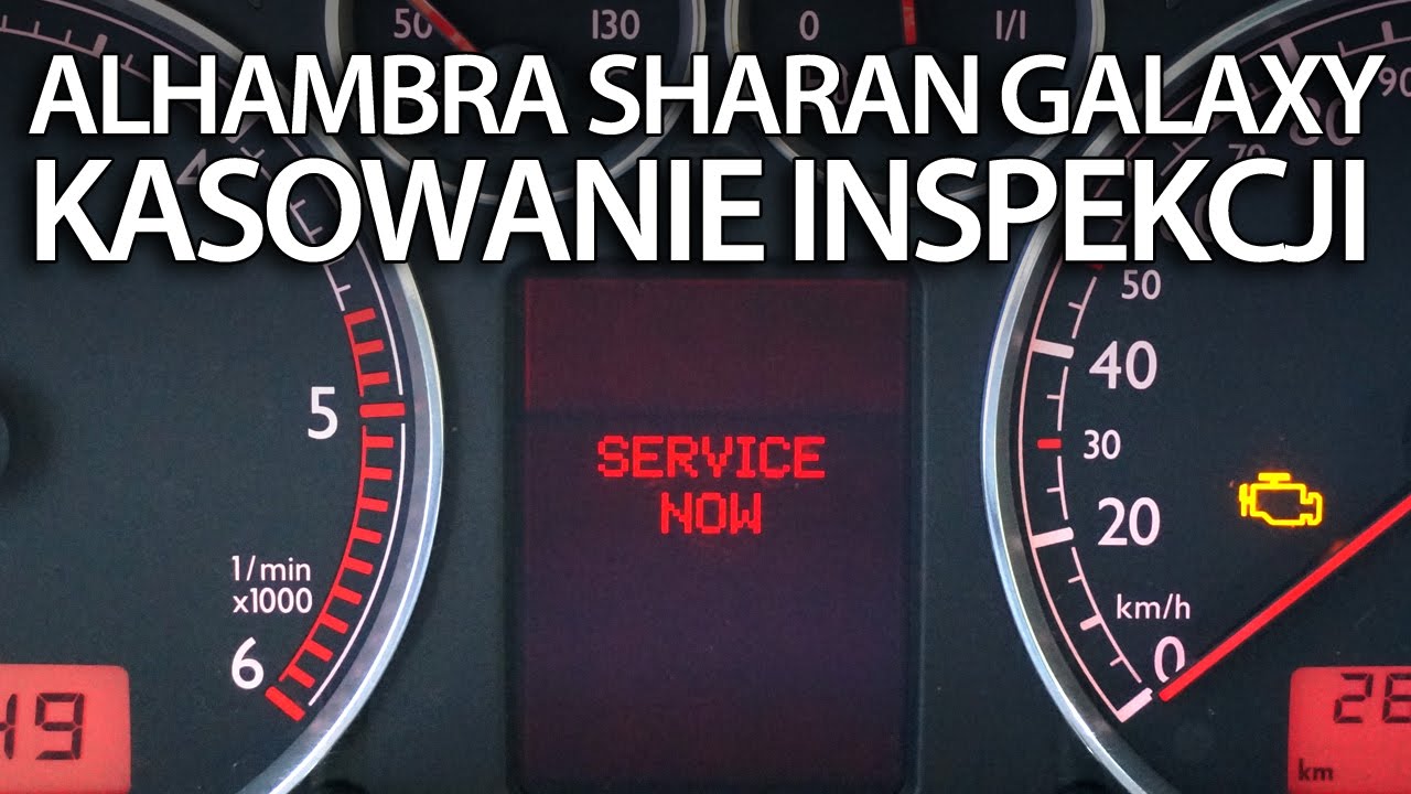 Kasowanie inspekcji serwisowej Sharan Galaxy Alhambra (reset VW Ford Seat)