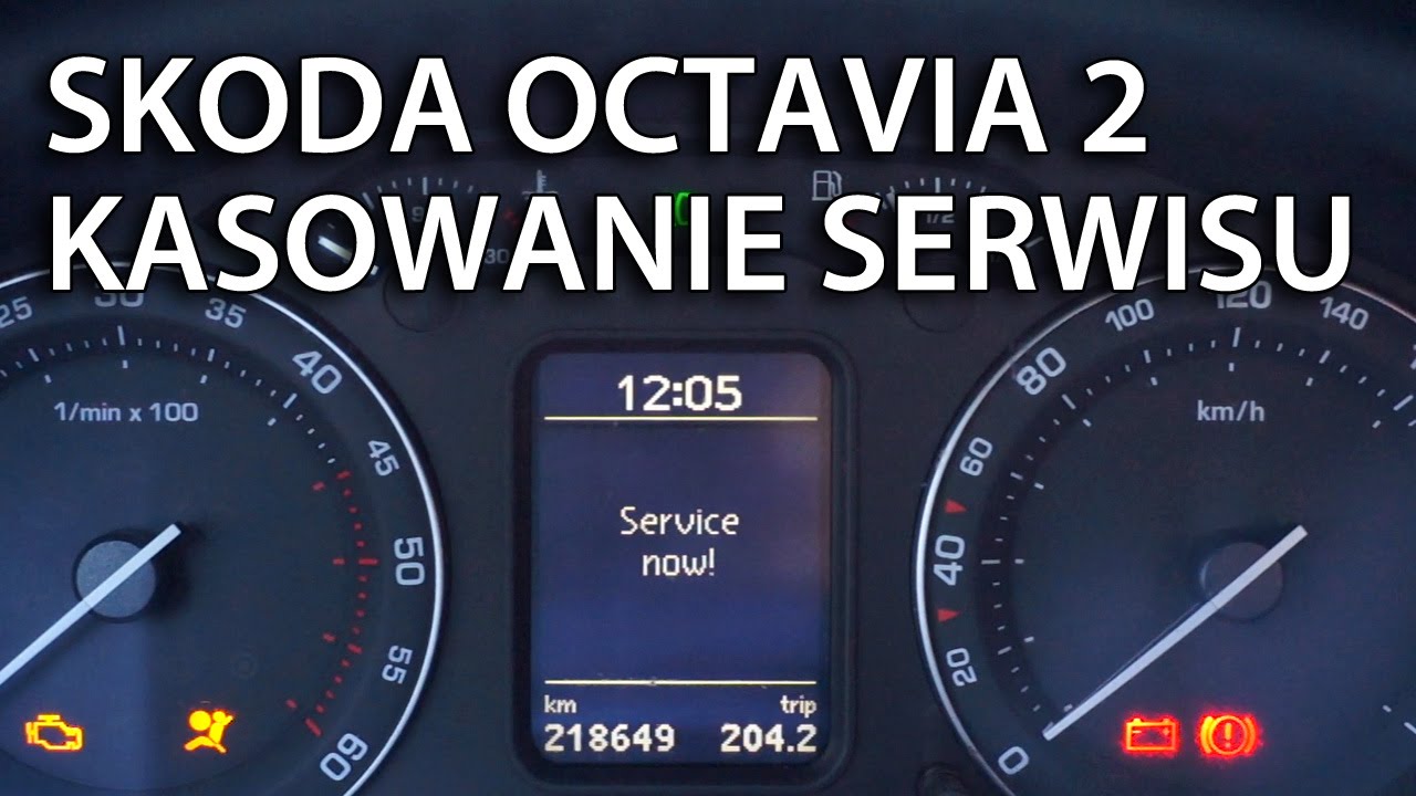 Kasowanie inspekcji serwisowej Skoda Octavia II (reset Service now!)